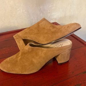 Avellini Genuine Suede Cognac Mules